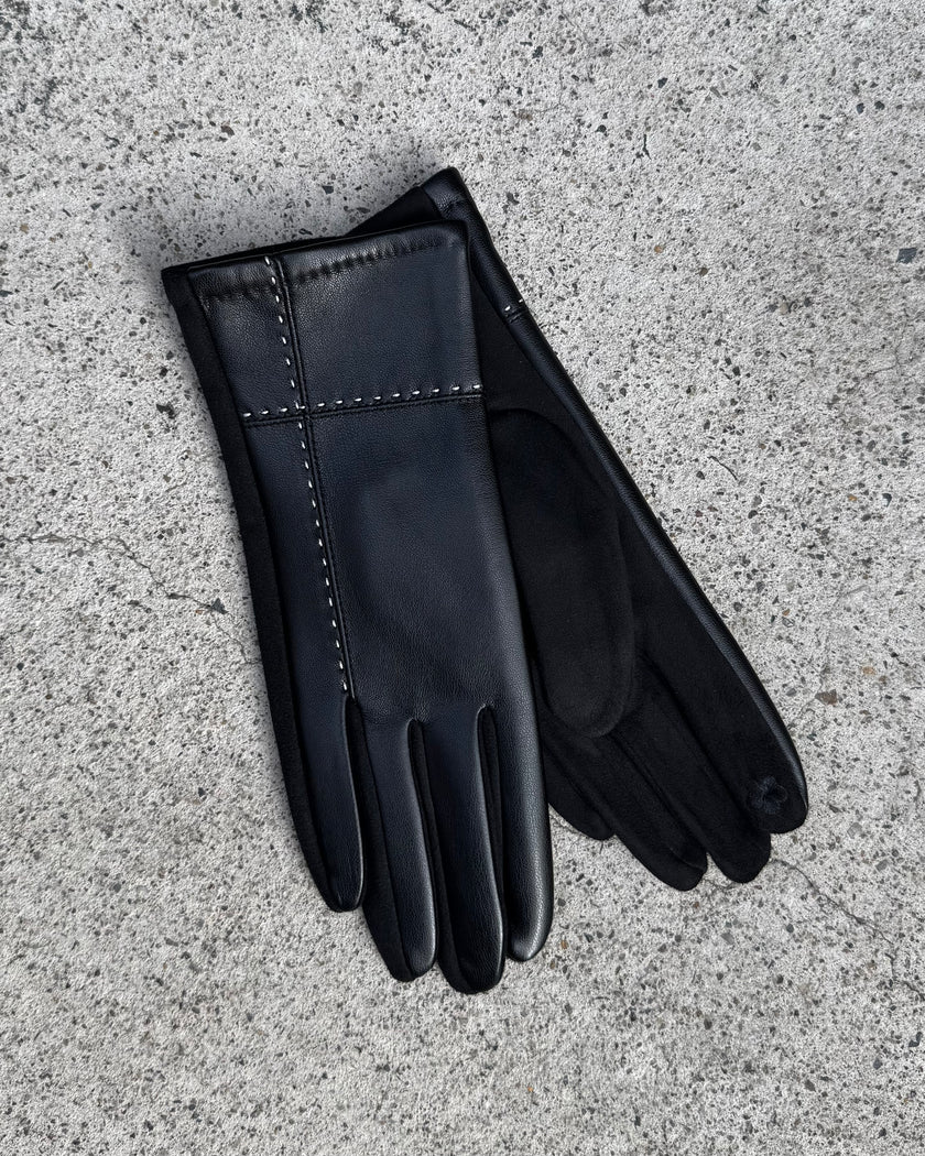 Cinnamon Creations GL031 Faux Leather Glove Black