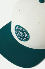 Load image into Gallery viewer, Brixton Oath III Snapback Off White/Night Sage

