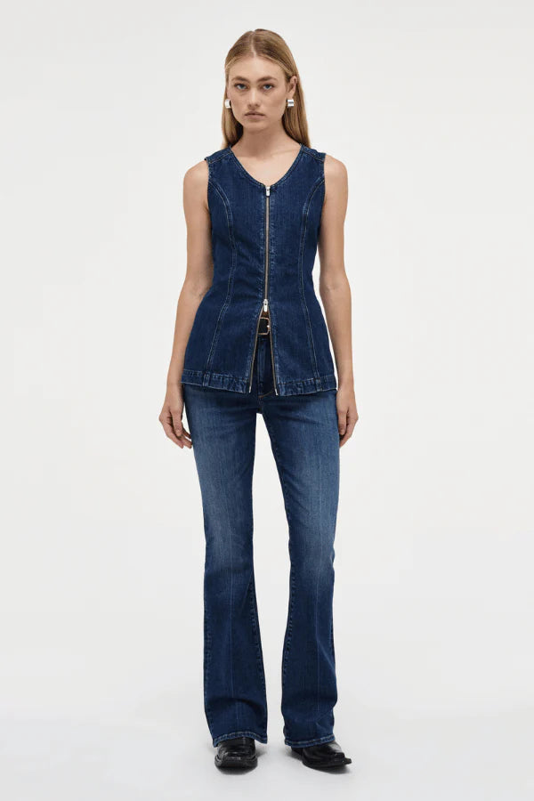 Neuw Denim Milla Zip Tunic Dark Indigo