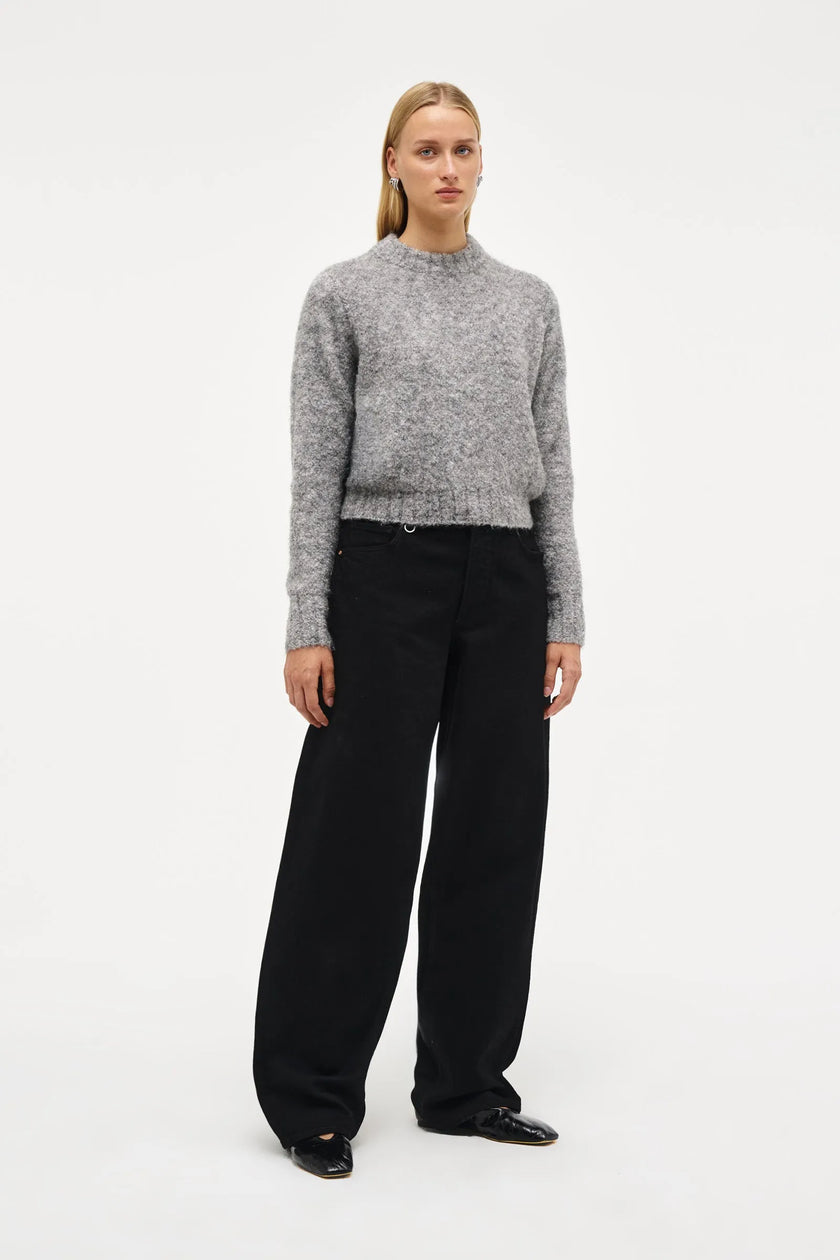 Neuw Denim Boucle Crew Charcoal Marle