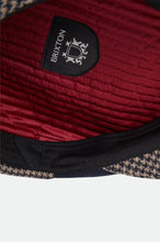 Load image into Gallery viewer, Brixton Hooligan Snap Cap Navy/Sand Houndstooth
