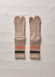 Yahae Organic Cotton Yak Pile Soles Tabi Socks Brown