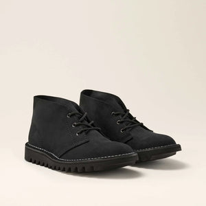 Rollers Ripple Sole Boot Co Harley Black Suede