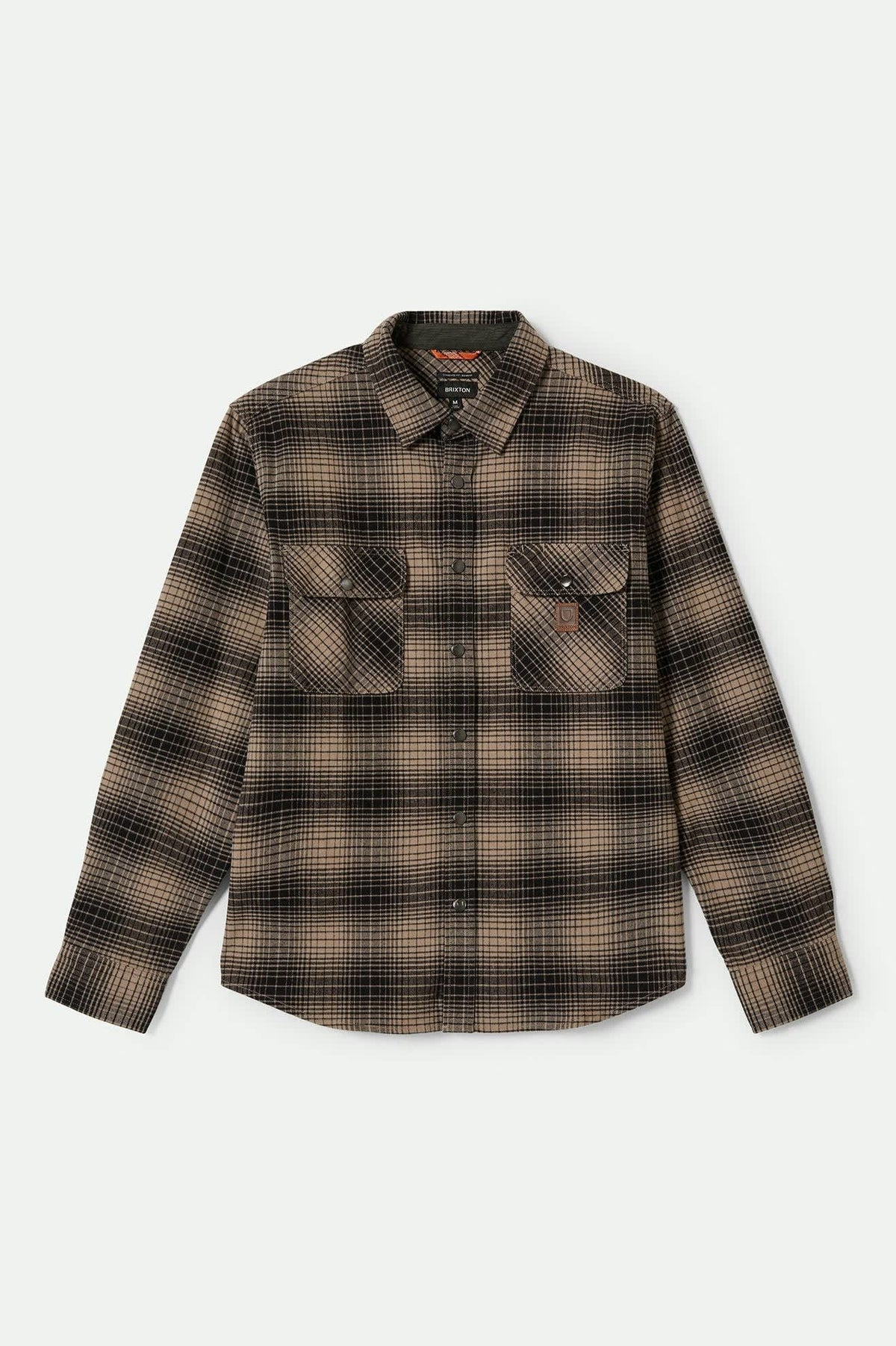 Brixton Builders Bowery Stretch LS Flannel Black/Cinder Grey