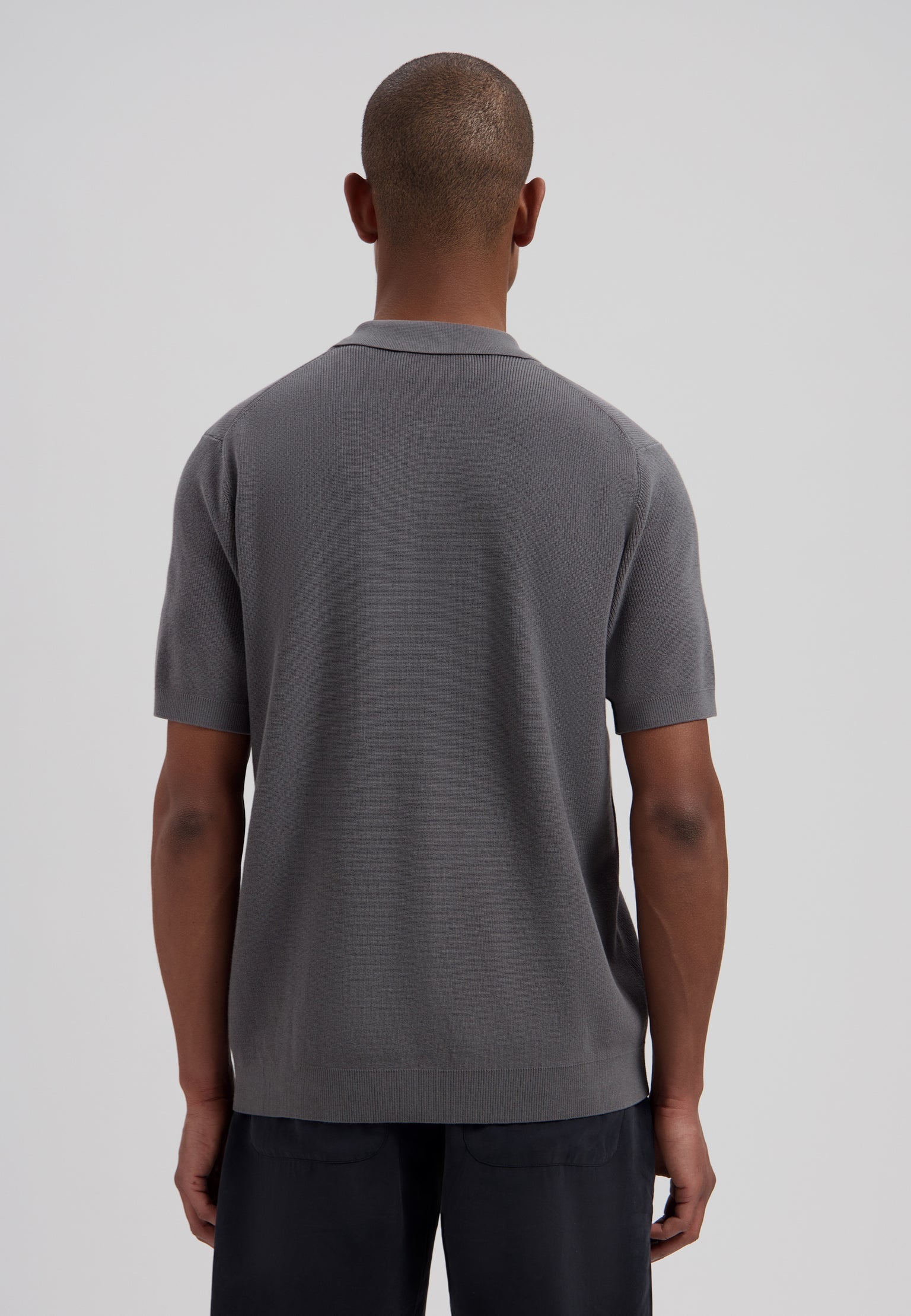 Dstrezzed Silas Zip Polo Dark Gray