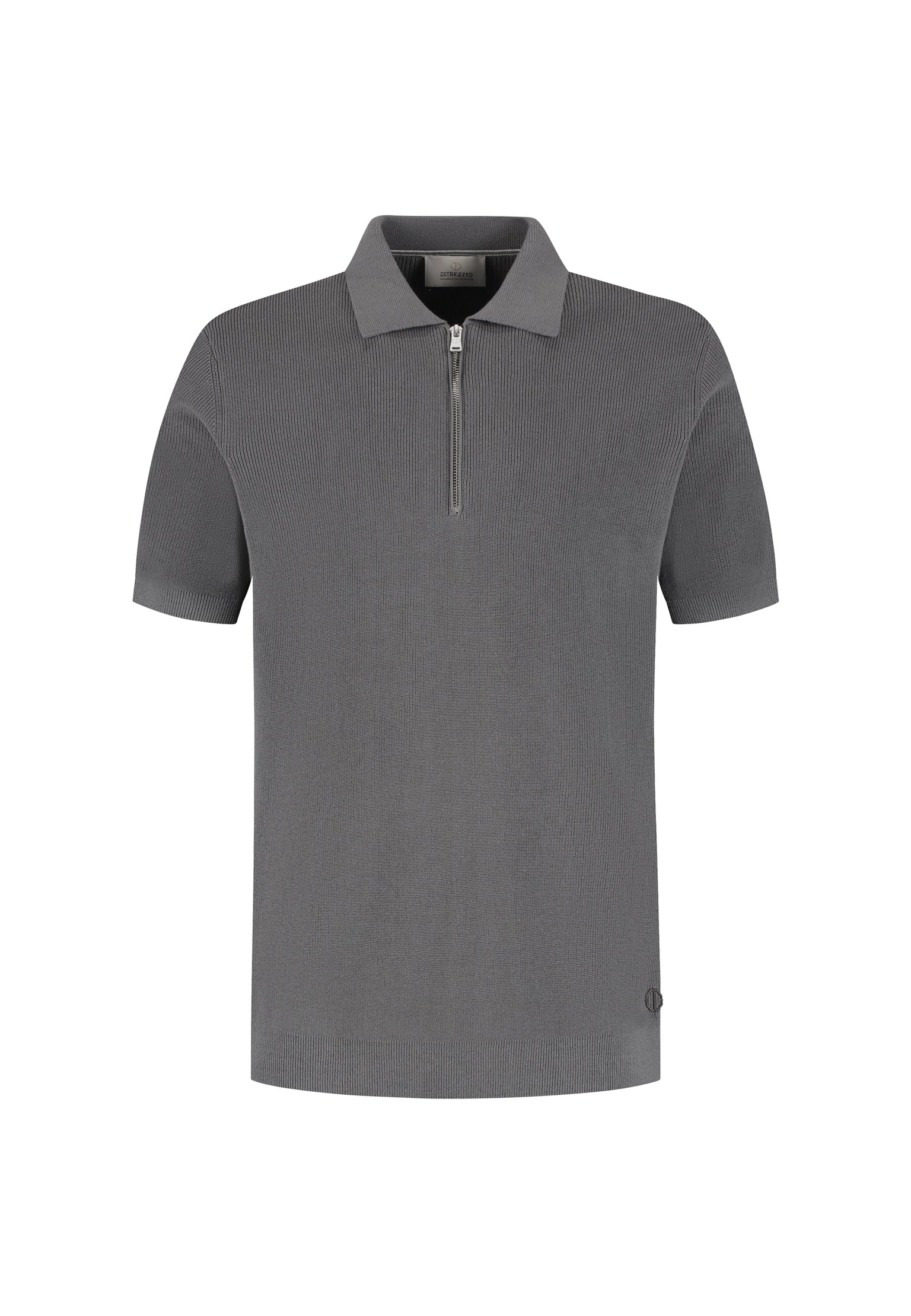 Dstrezzed Silas Zip Polo Dark Gray