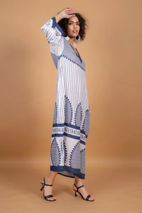 Anannasa Jaipur V Neck Dress