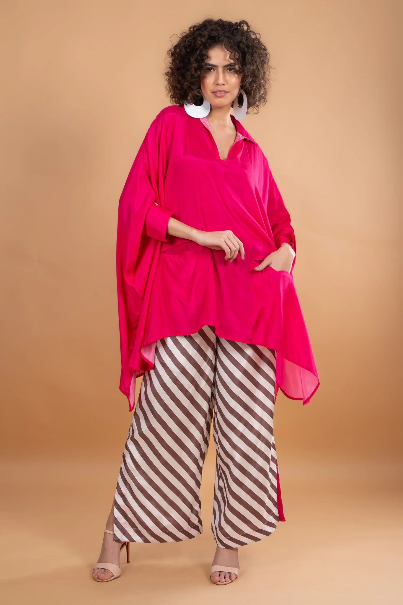 Anannasa Solid Easy Top Pink
