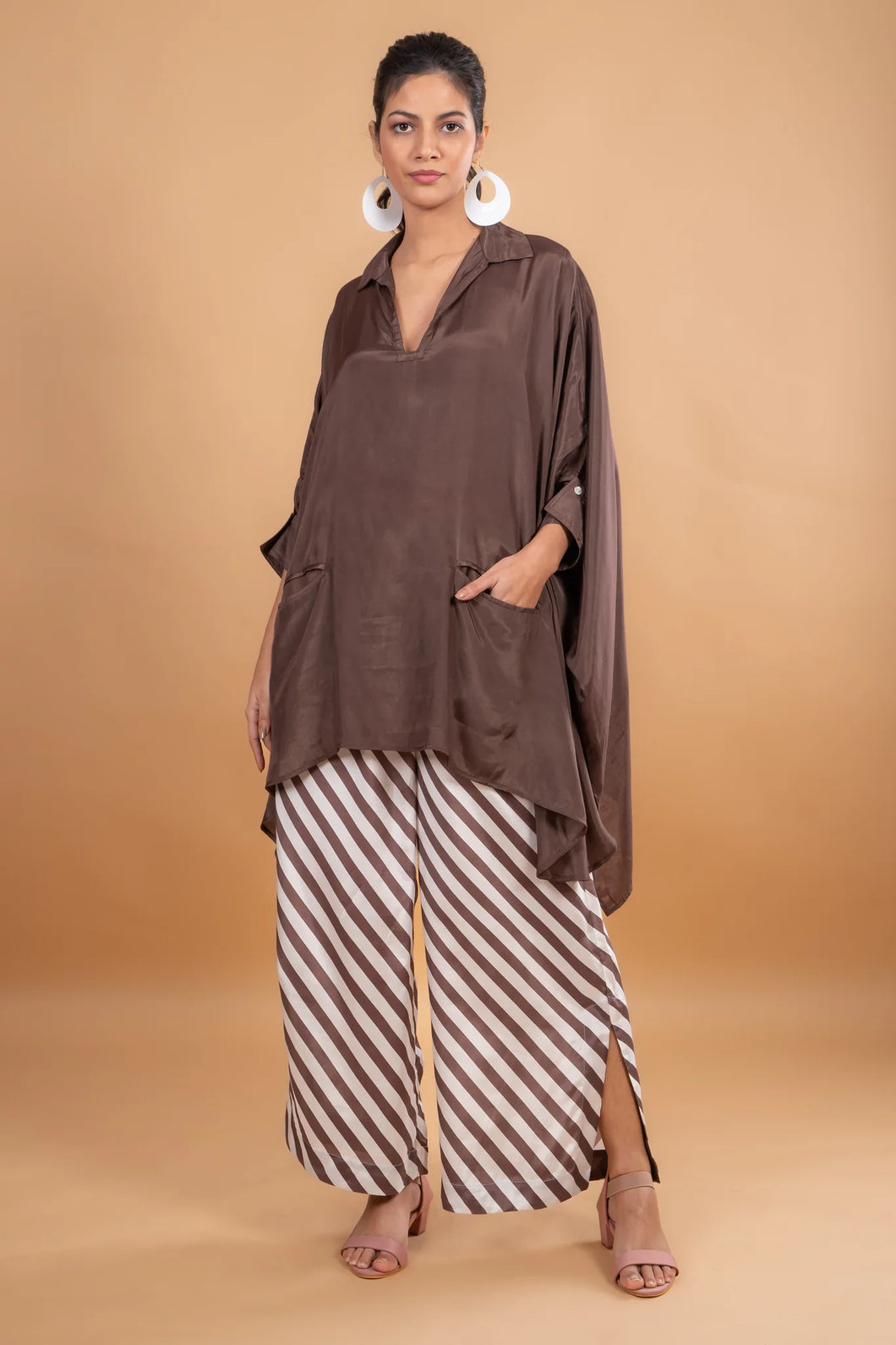 Anannasa Solid Easy Top Mocha