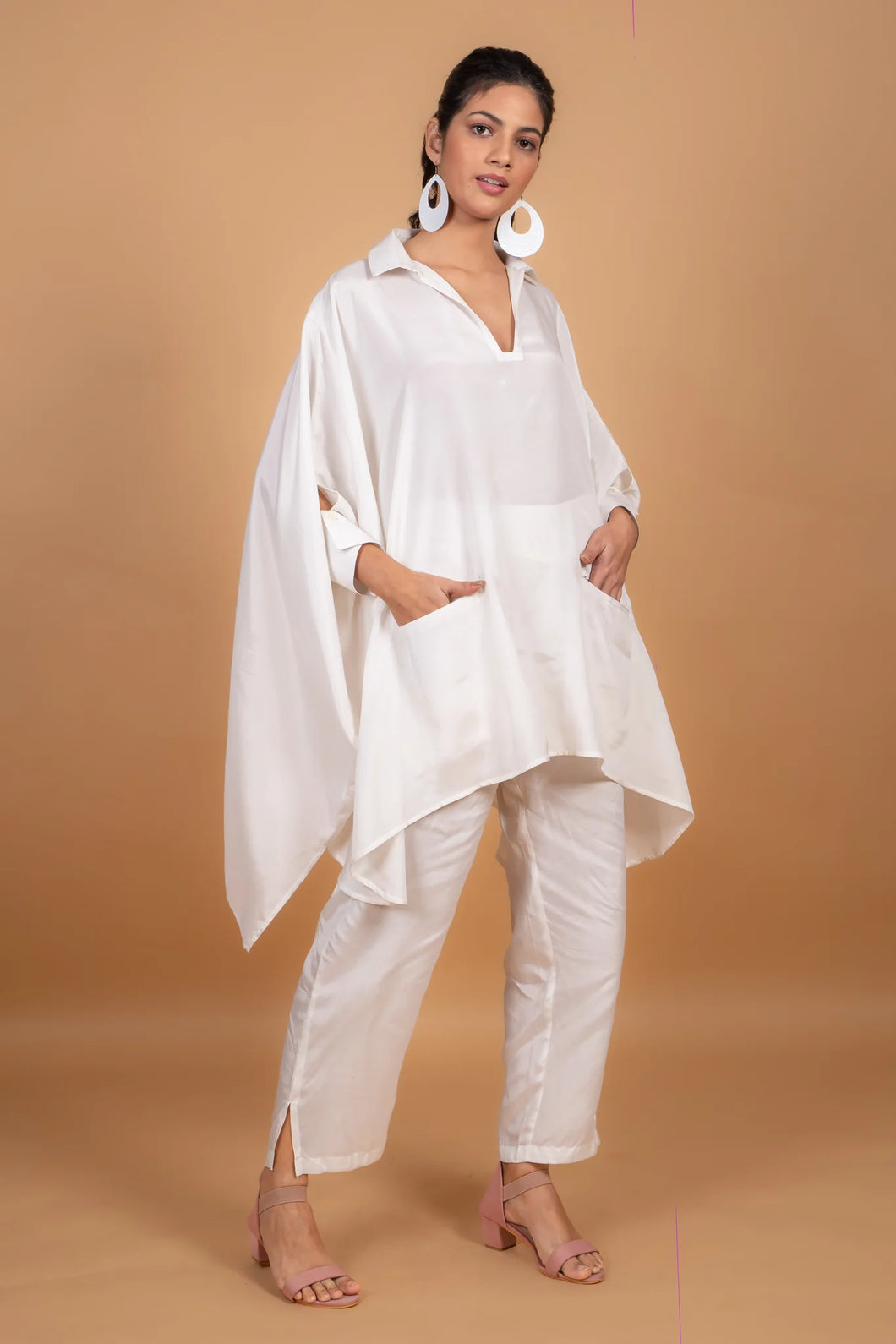 Anannasa Solid Easy Top Off White