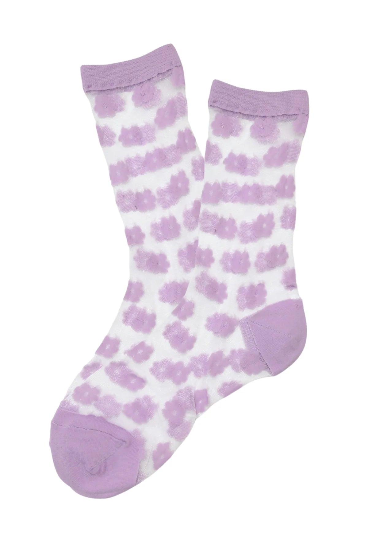 Olga De Polga Posie Netting Socks Lavender