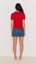 Load image into Gallery viewer, MINKPINK Lila Pointelle Knit Tee Red
