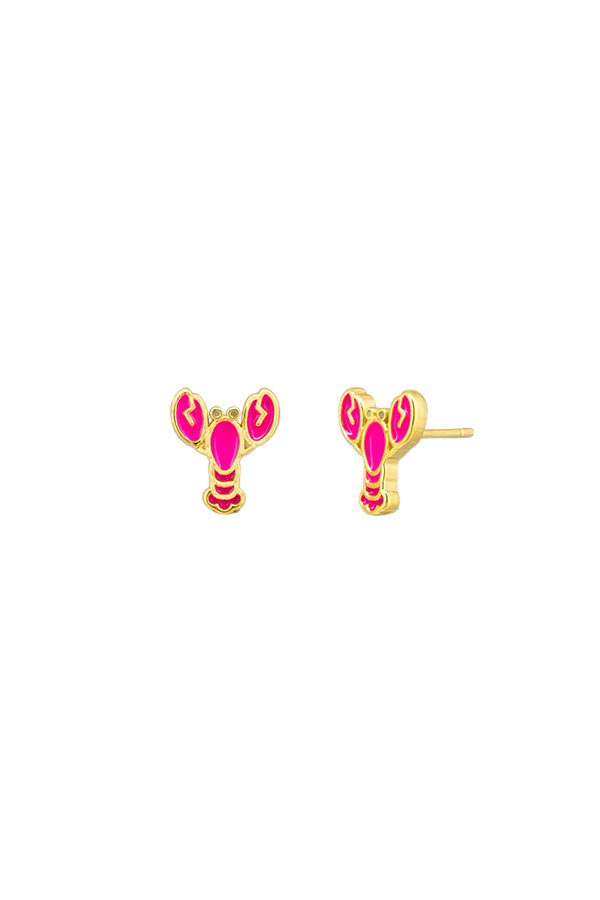 Tiger Tree Pink Lobster Studs
