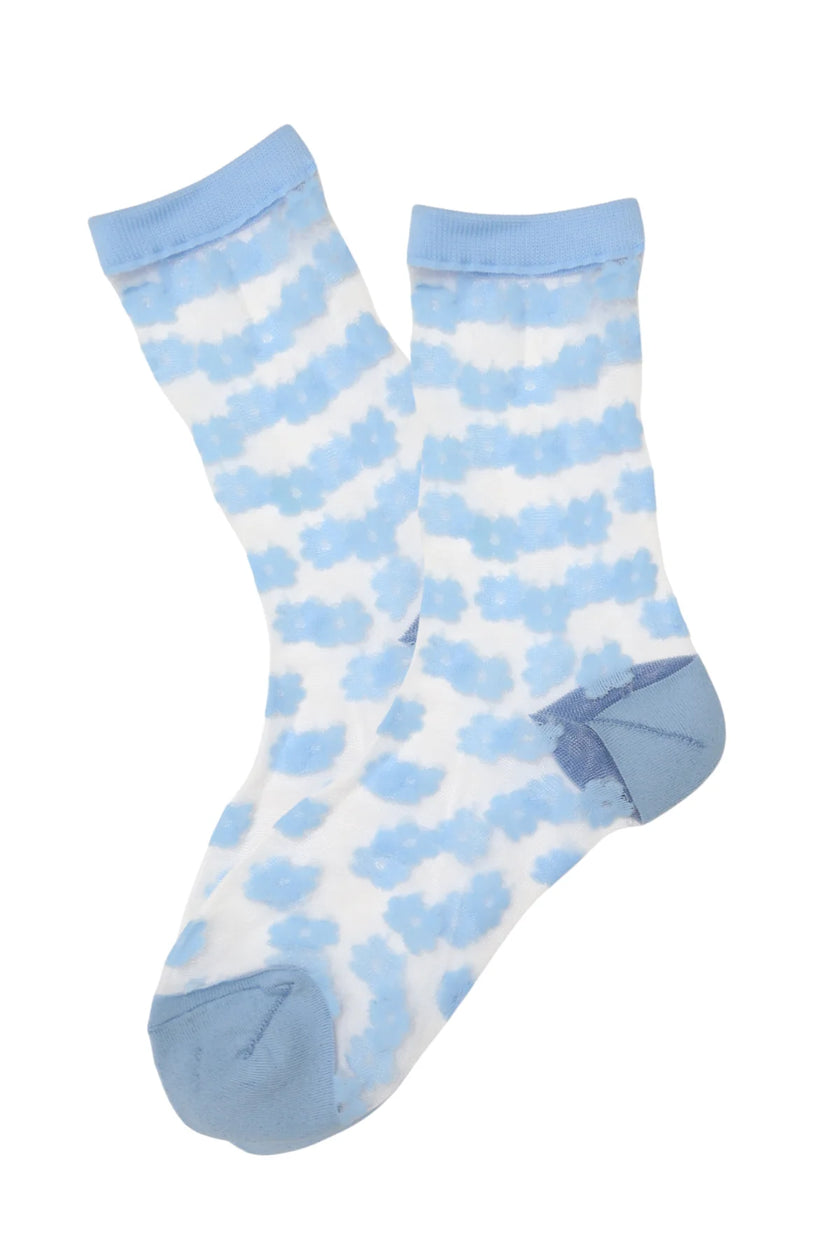 Olga De Polga Posie Netting Socks Blue