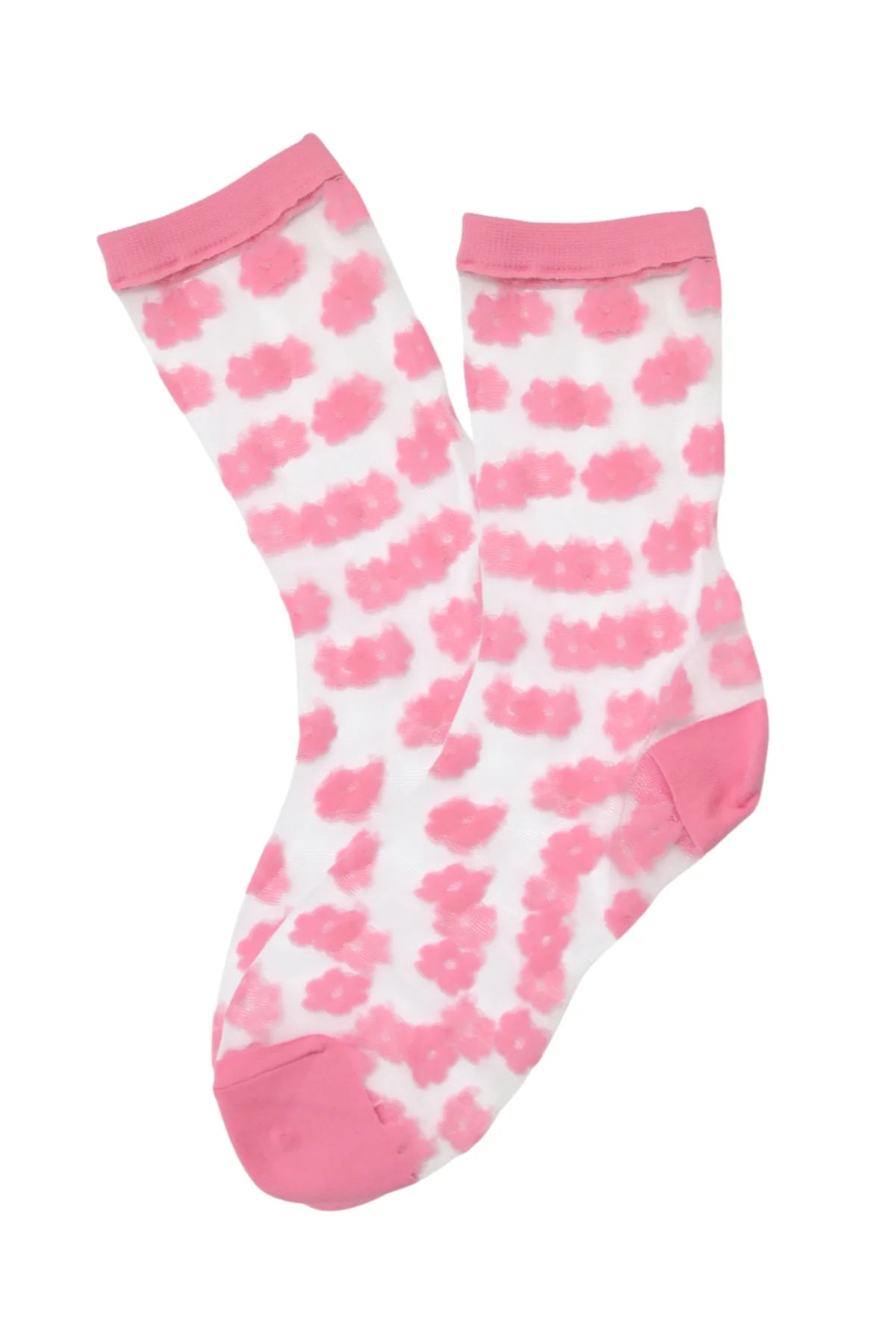 Olga De Polga Posie Netting Socks Pink