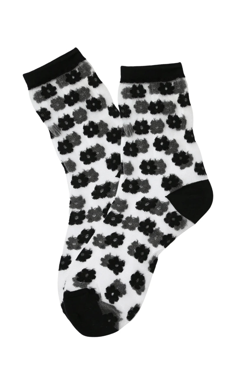 Olga De Polga Posie Netting Socks Black