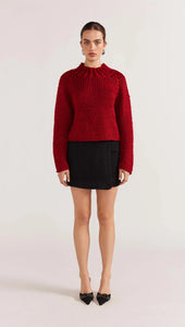 Staple The Label Loft Chunky Jumper Red