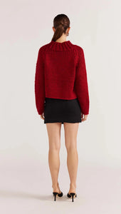 Staple The Label Loft Chunky Jumper Red