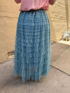 Trio Rouge Beth Tulle Skirt Sky Blue