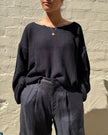 Milkman Waffle Knit Top Black