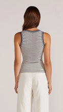 Load image into Gallery viewer, Staple The Label Gaia Knit Tank White/ Navy
