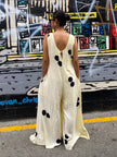 MGSC Razak Jumpsuit Yellow Black Polka Dot