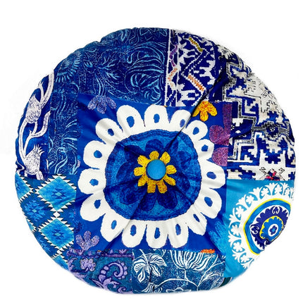 Anna Chandler Design Velvet Cushion Blue Nomad
