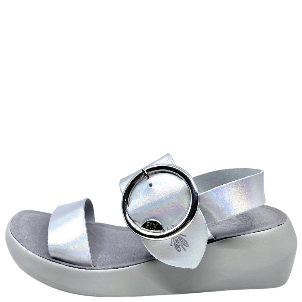 Fly London Bani Silver Mirror Leather