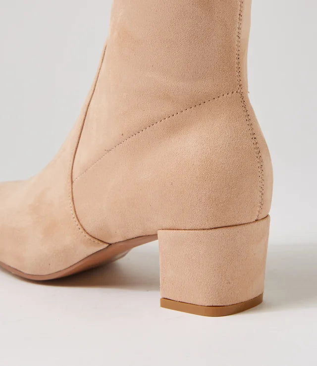 Django & Juliette Hartful Latte Stretch Microsuede