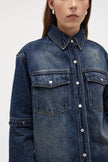 Neuw Denim Cut Loose Denim Shacket Indigo