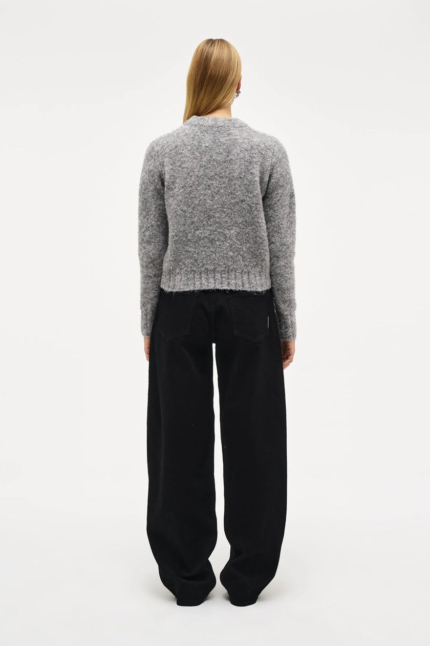 Neuw Denim Boucle Crew Charcoal Marle