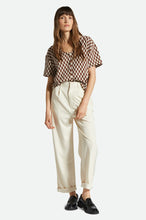 Load image into Gallery viewer, Brixton Mykonos Small Check S/S Woven Sepia
