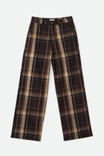 Load image into Gallery viewer, Brixton Victory Wide Leg Pant Seal Brown/Bright Gold

