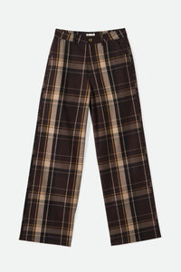 Brixton Victory Wide Leg Pant Seal Brown/Bright Gold