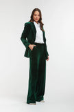 Italian Star Jets Velvet Pant Bottle Green