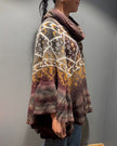 Cinnamon Creations 24108 Cow Neck Poncho Wine