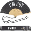 Fisura 'I'm Hot' Hand Fan With Gift Box Black & White