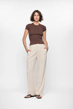 Load image into Gallery viewer, Staple The Label Maya Ribbed Knit Tee Espresso
