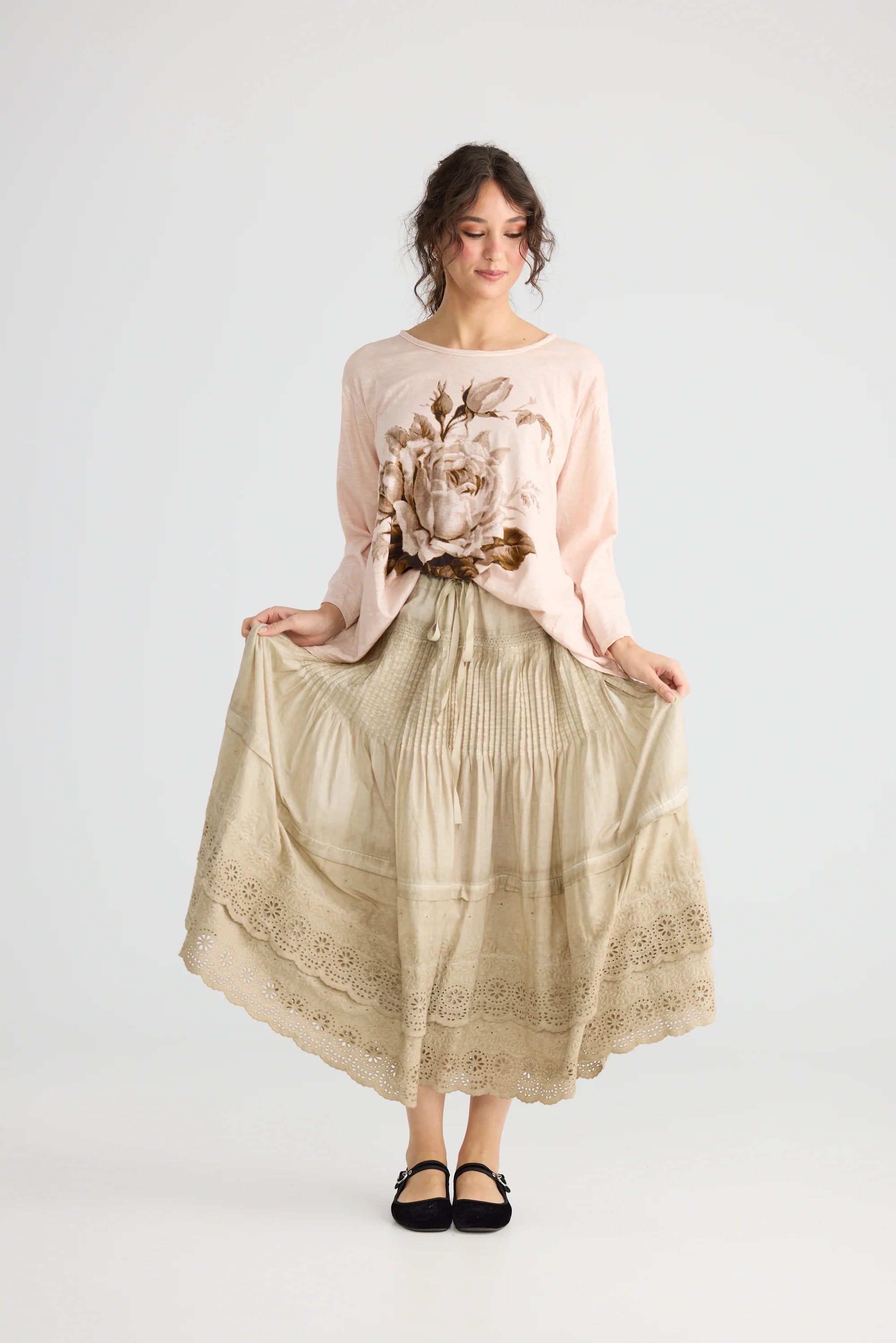 Miss Rose Sister Violet A Date With Mabel Skirt Cream