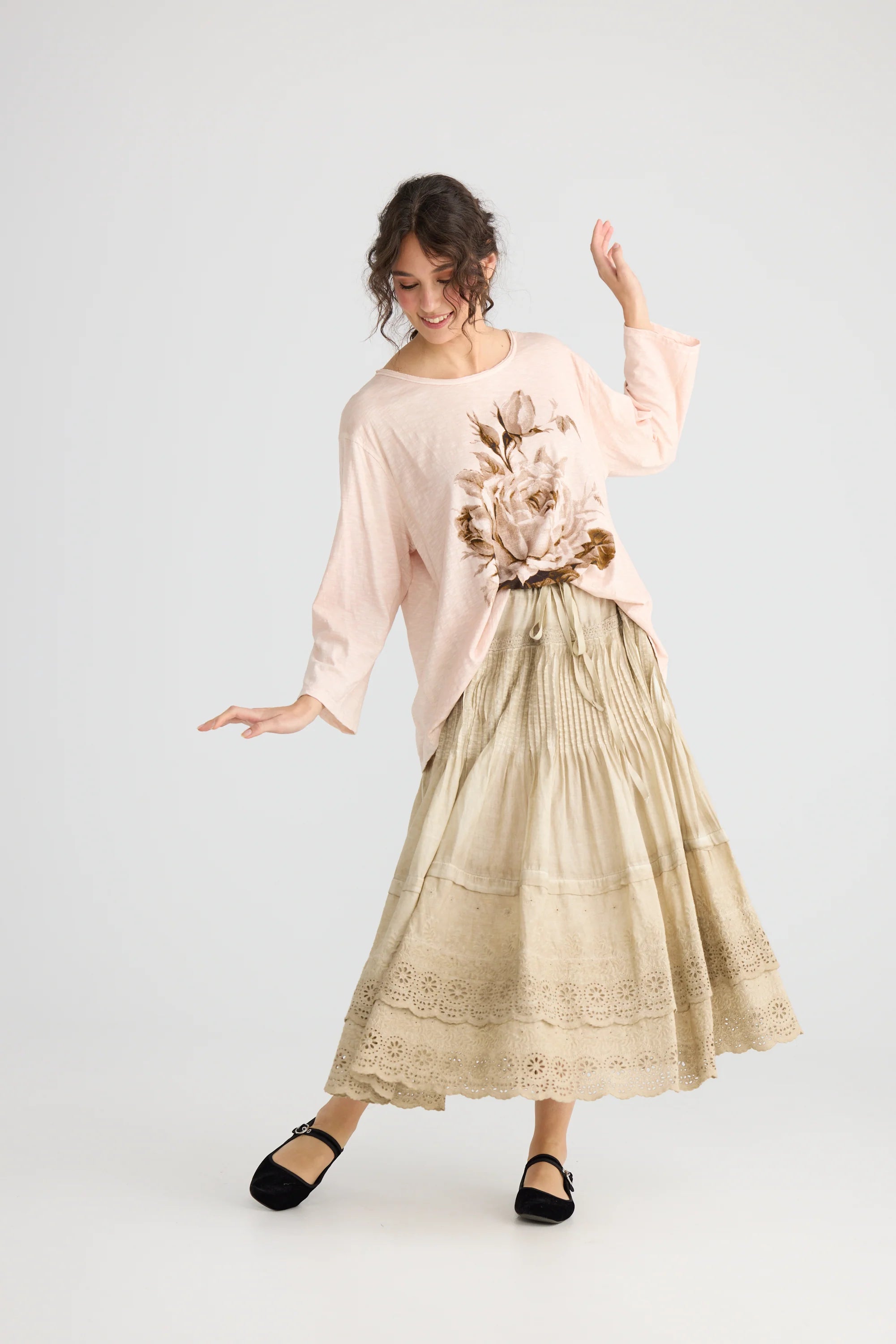 Miss Rose Sister Violet A Date With Mabel Skirt Cream