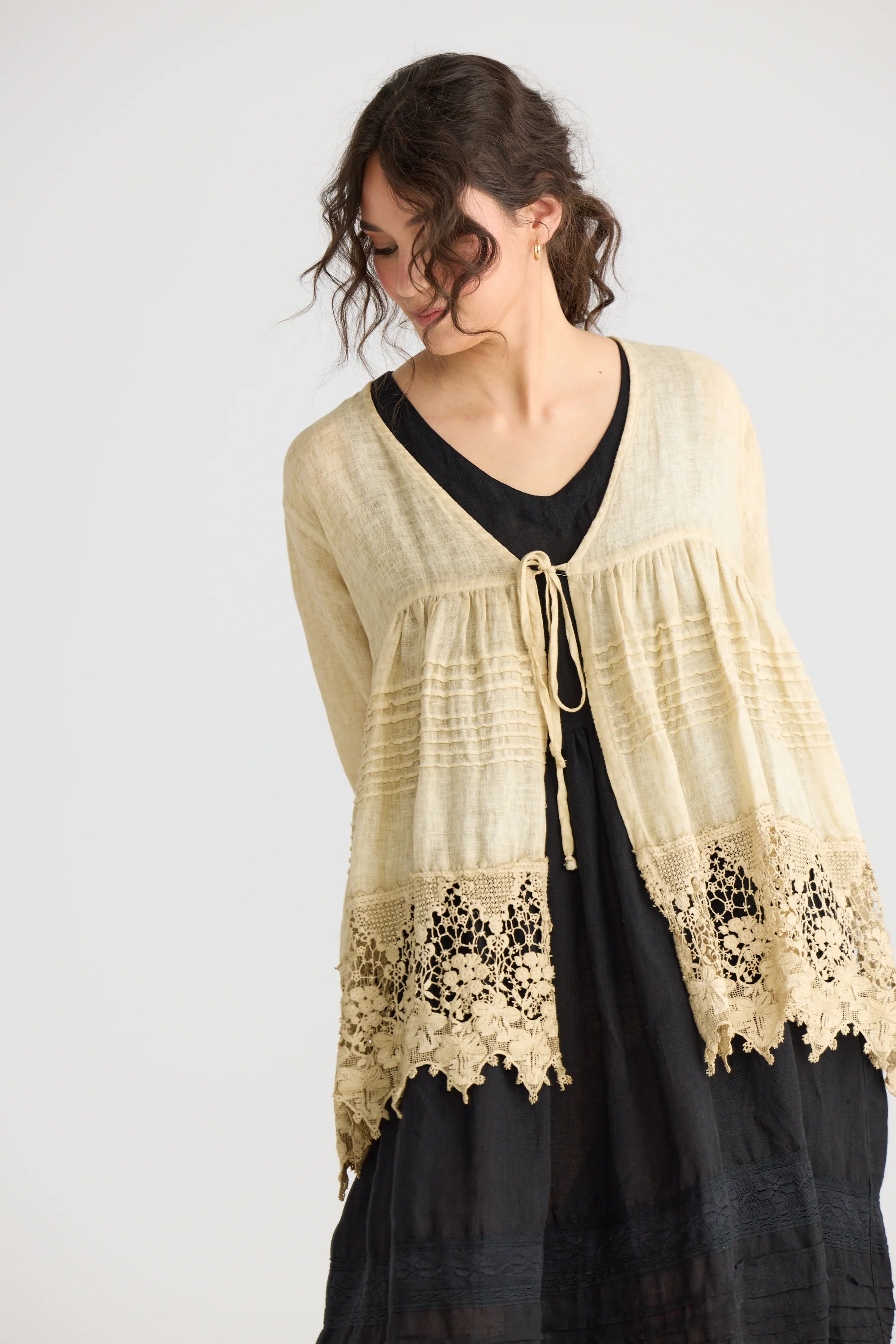 Miss Rose Sister Violet Miss Frangipani Shirt Cream