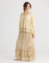 Load image into Gallery viewer, Miss Rose Sister Violet Passionflower Lace Skirt Cream
