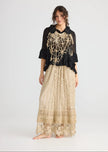 Miss Rose Sister Violet Passionflower Lace Skirt Cream