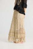 Miss Rose Sister Violet Passionflower Lace Skirt Cream