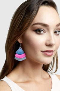 Monica Krexa Trifan Earrings Navy Pink Graphite