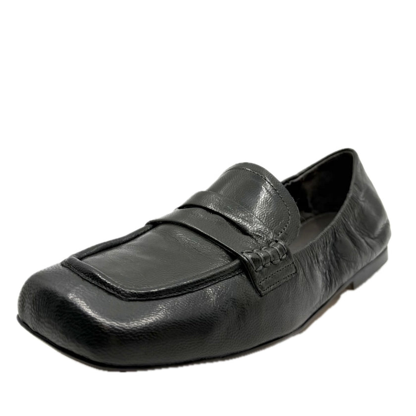 Django & Juliette Alyona Loafers Charcoal Polish Leather