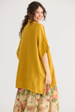 Miss Rose Sister Violet Teddie Linen Shirt Sunflower