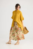 Miss Rose Sister Violet Teddie Linen Shirt Sunflower