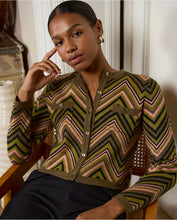 Load image into Gallery viewer, Surkana Niux Zig Zag Jacket Green Lurex
