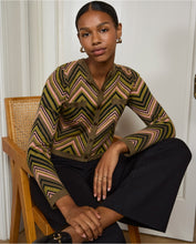 Load image into Gallery viewer, Surkana Niux Zig Zag Jacket Green Lurex
